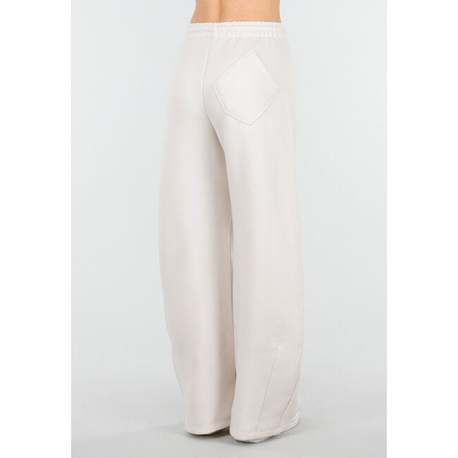 Beige Jogginghose mit Kordelzug und Stretch