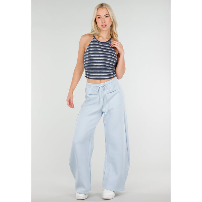 Hellblaue Jogginghose mit Kordelzug und Stretchanteil