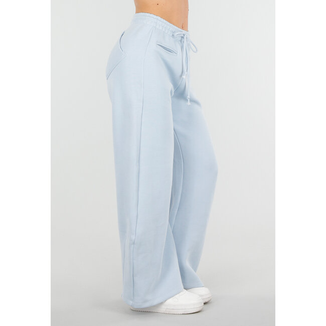 Hellblaue Jogginghose mit Kordelzug und Stretchanteil