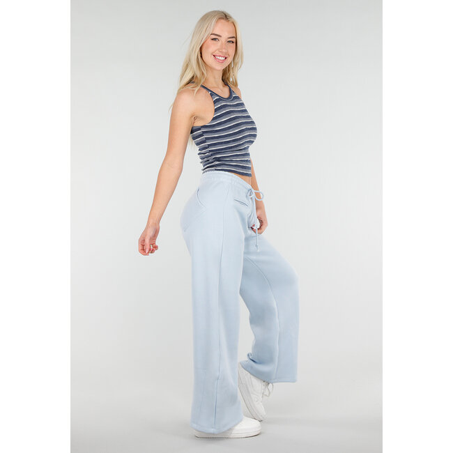 Hellblaue Jogginghose mit Kordelzug und Stretchanteil