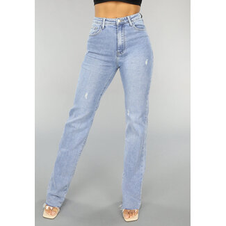 Redial Jeans Tall Hellblaue Stretch-Jeans mit hoher Taille und geraden Beinen
