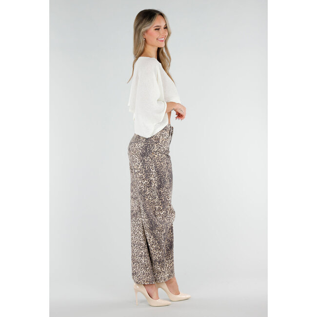 Crèmefarbenes, kurz geschnittenes Oberteil mit Fledermausärmeln