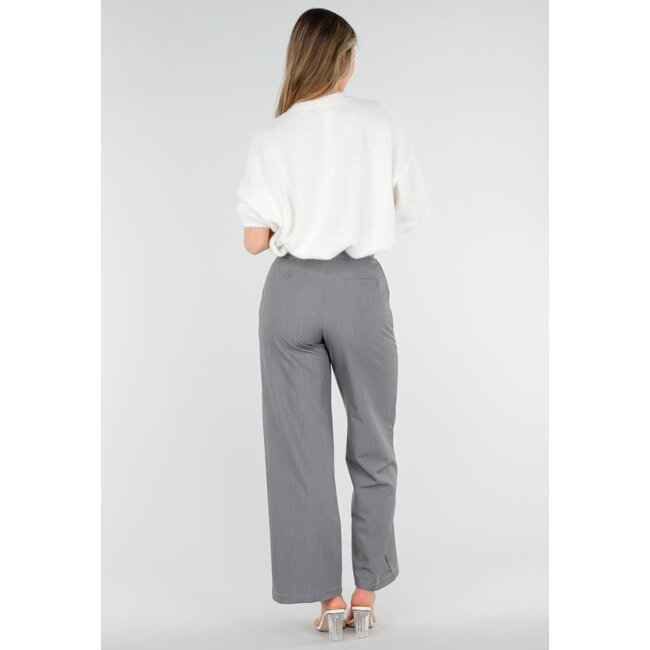 Graue Hose mit Stretch und Kordelzug in der Taille