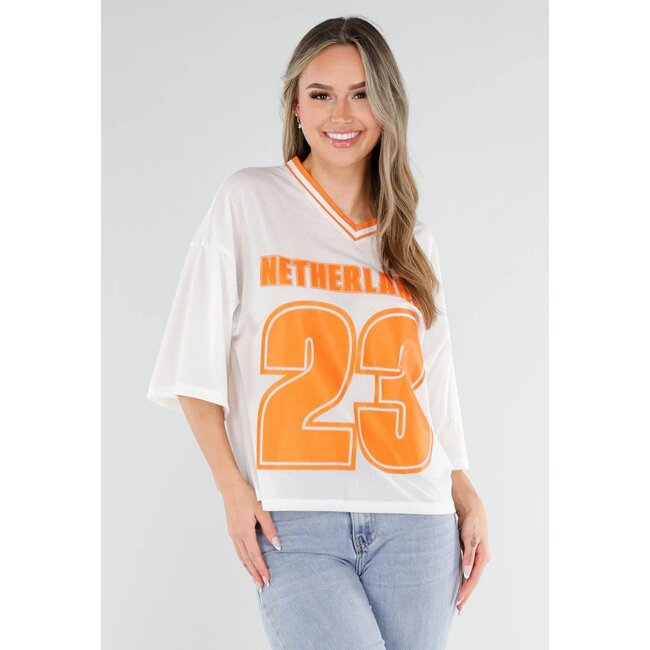 Orange Netherlands Jersey Top mit Nummer