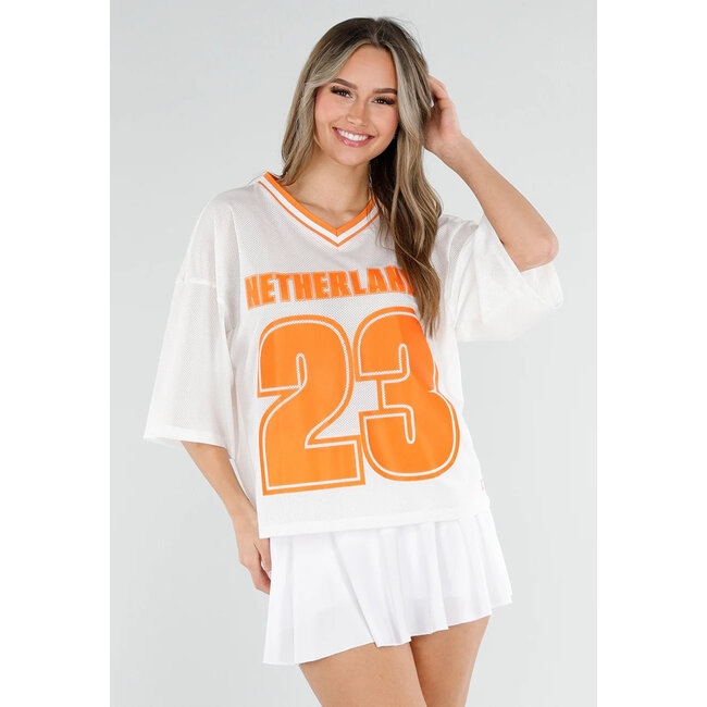 Orange Netherlands Jersey Top mit Nummer