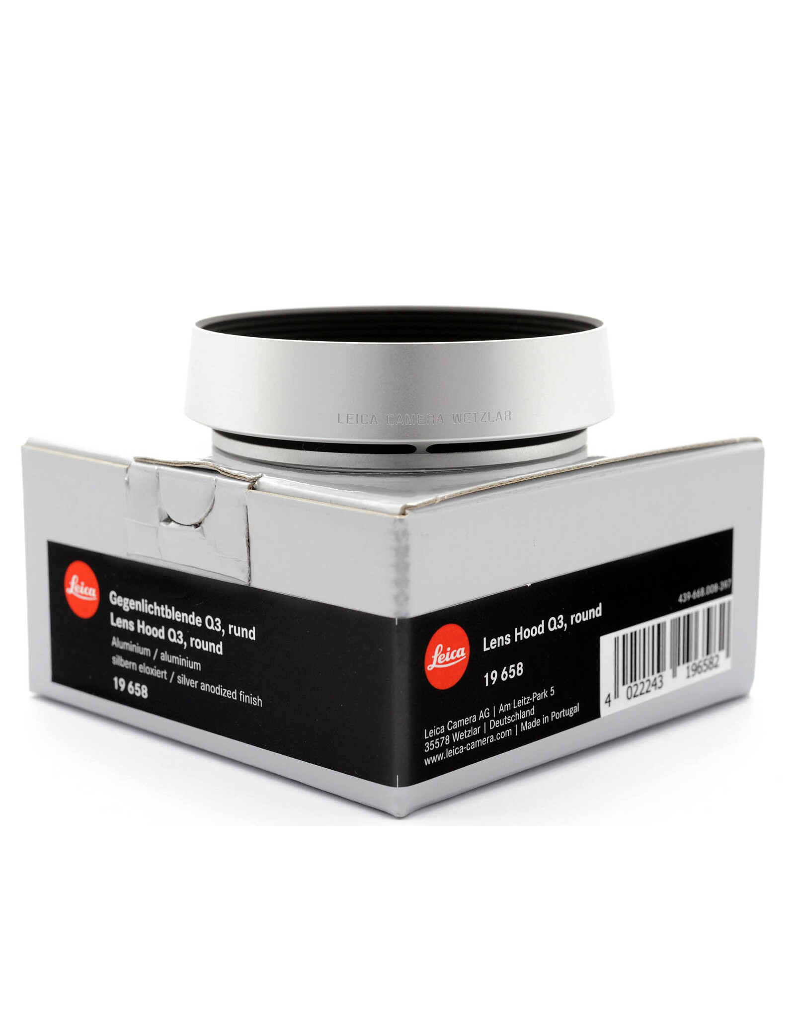 Leica Leica Round Lens Hood Q3 Silver   A4030707