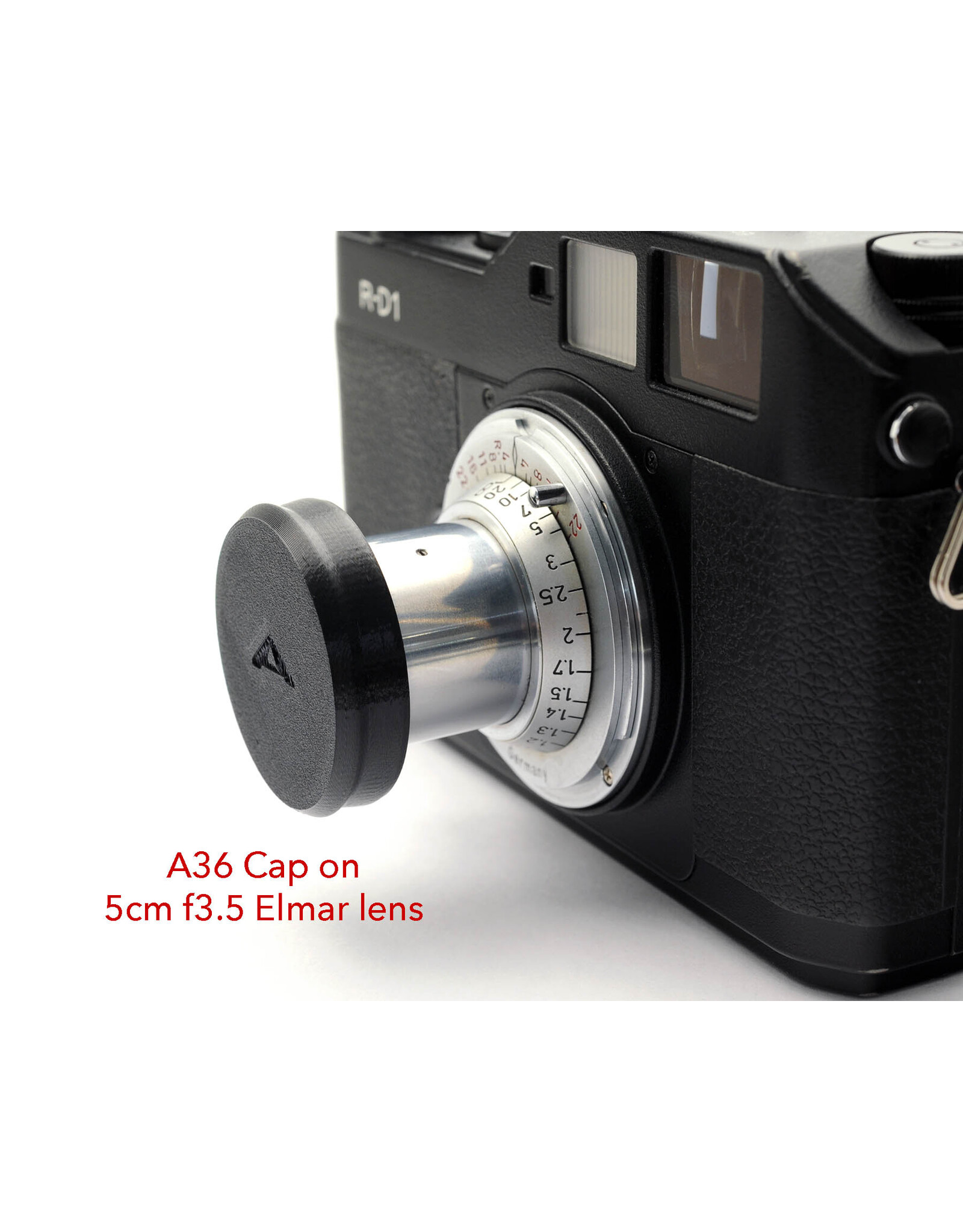 Aperture Aperture Cap - A36 push on front lens cap (fits Leica lenses with an A36 filter size - 3D printed in black finish)