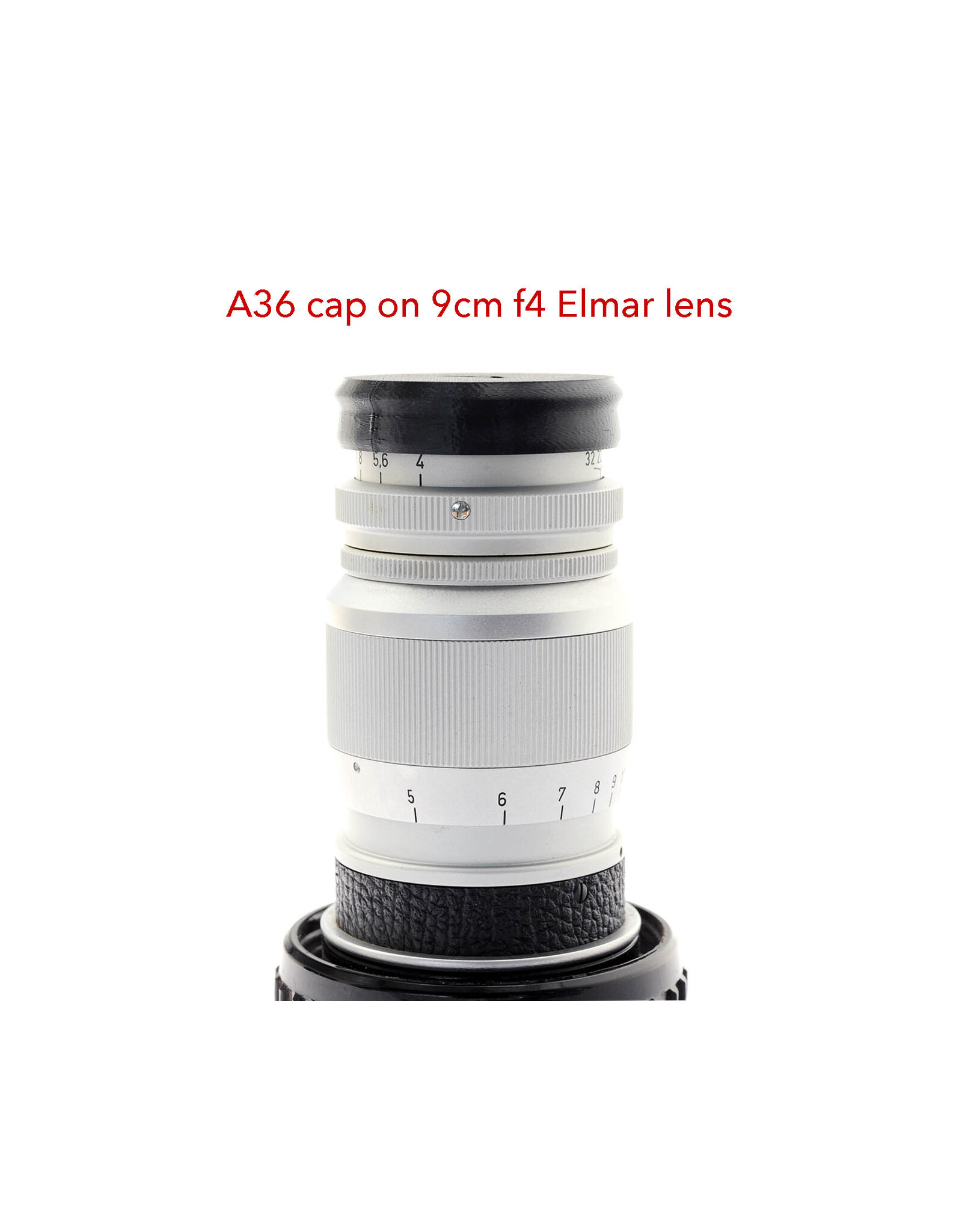 Aperture Aperture Cap - A36 push on front lens cap (fits Leica lenses with an A36 filter size - 3D printed in black finish)