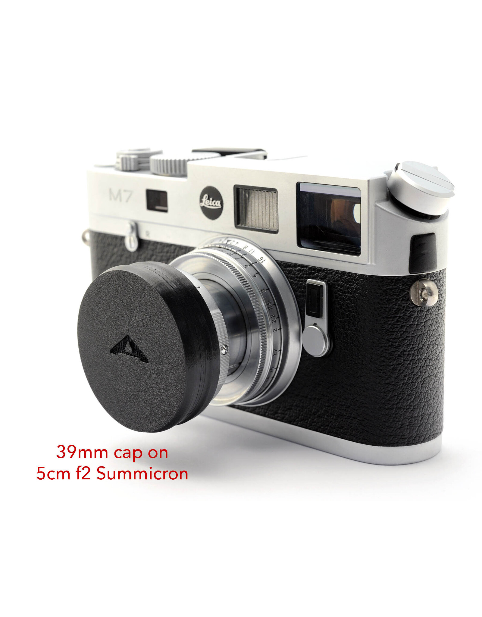 Aperture Aperture Cap - 39mm push on front lens cap (fits Leica lenses with an 39mm filter size - 3D printed in black finish)