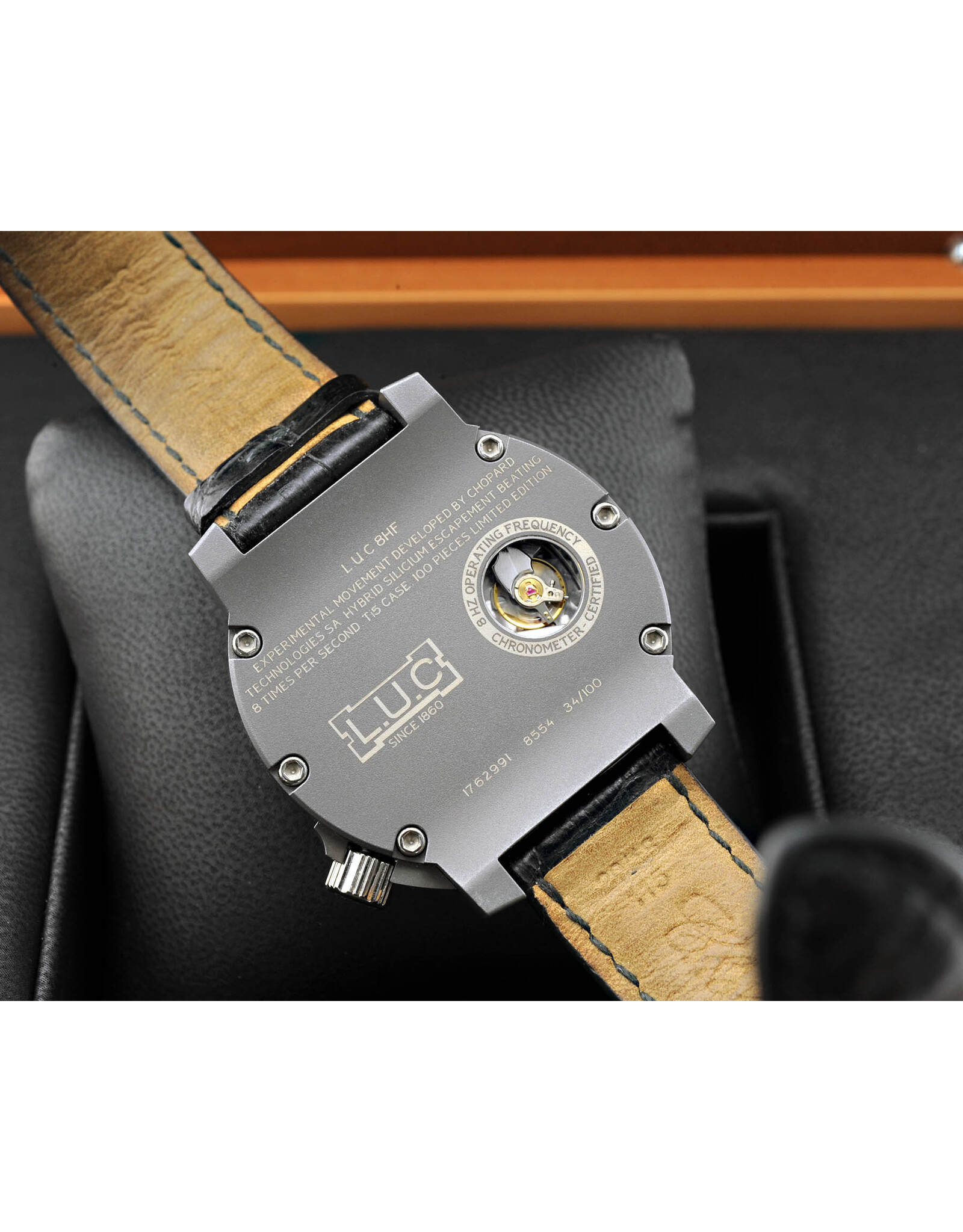 Chopard Chopard L.U.C.8HF Titanium-Alligator Strap Automatic Watch   ALC157601