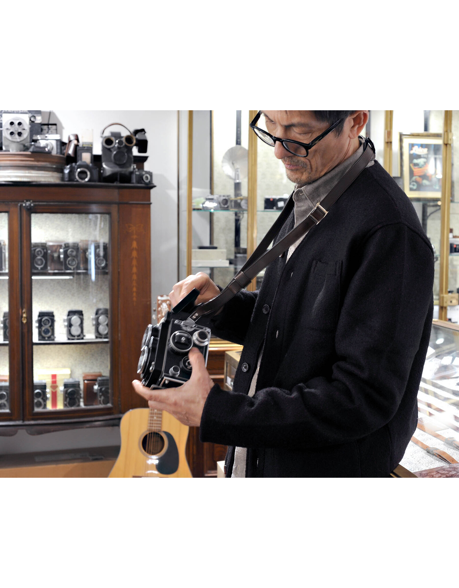 Aperture Aperture Leather Strap for Rolleiflex TLR - Dark Brown