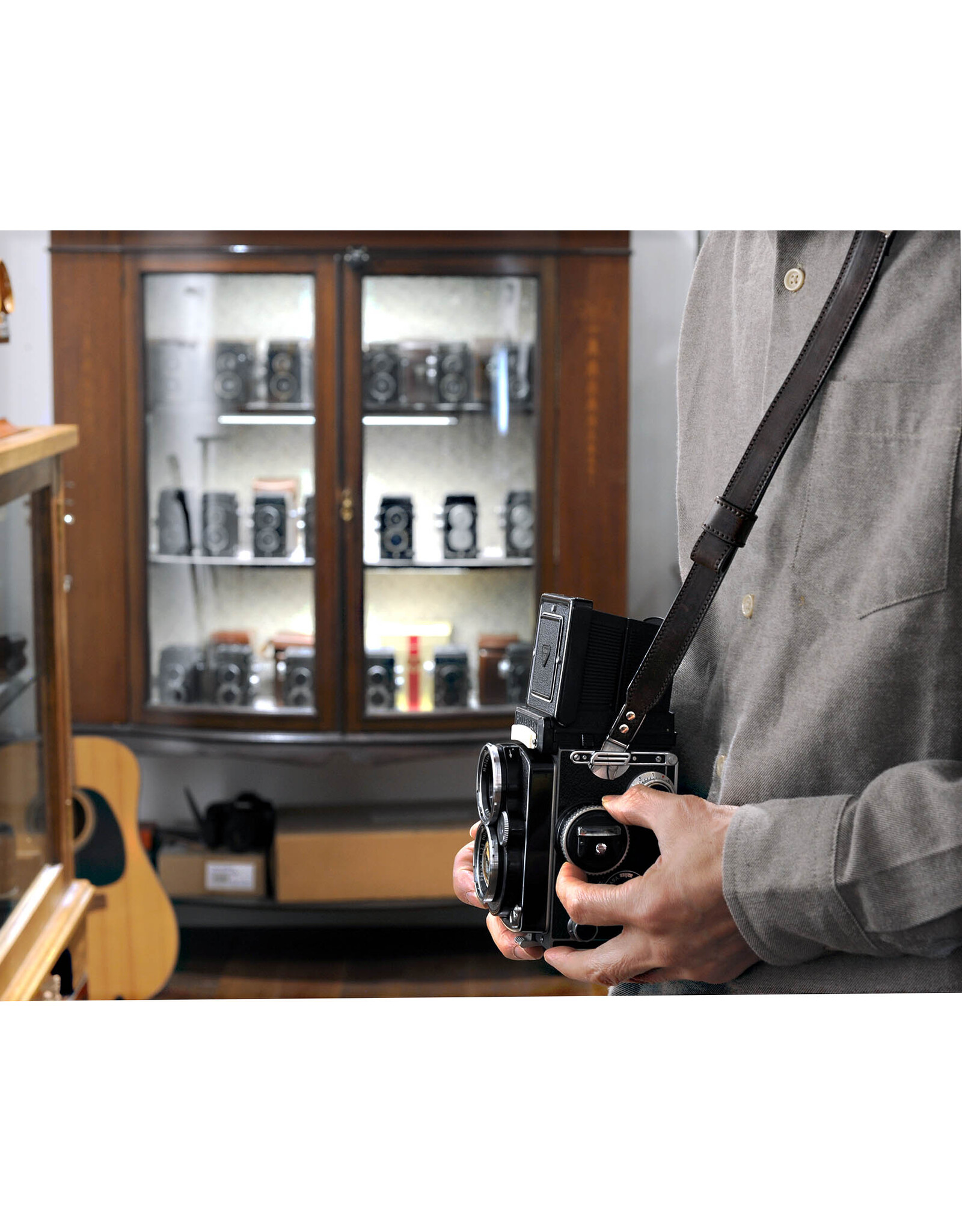 Aperture Aperture Leather Strap for Rolleiflex TLR - Dark Brown