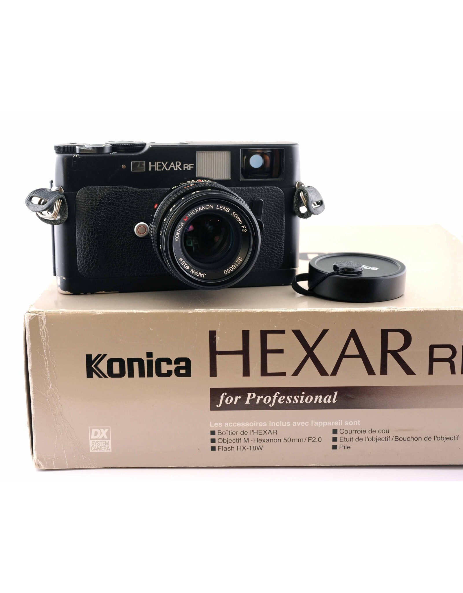 Konica Konica Hexar RF + 50mm f2 M-Hexanon & HX-18W Flash   ALC175301
