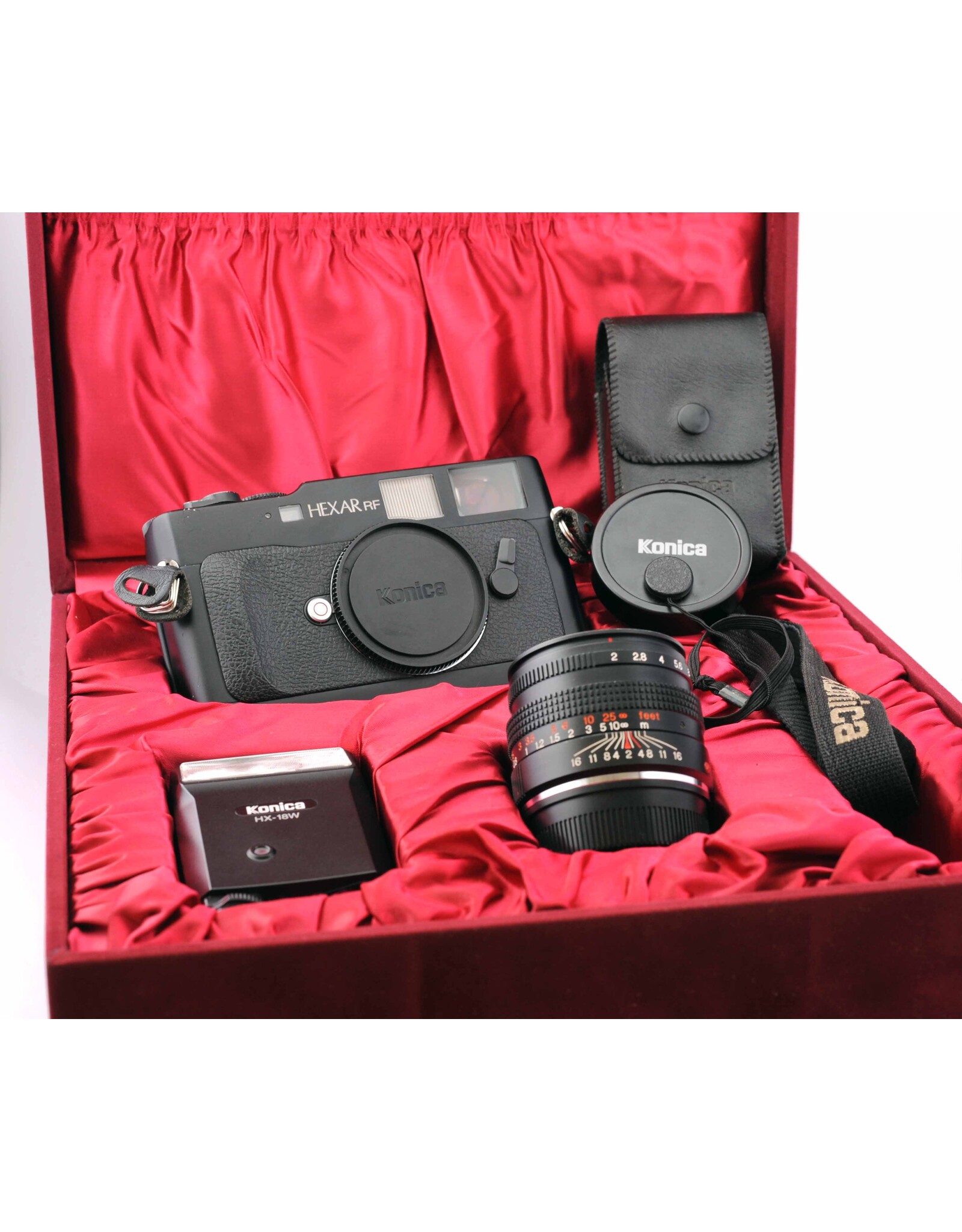 Konica Konica Hexar RF + 50mm f2 M-Hexanon & HX-18W Flash   ALC175301