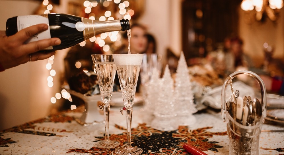 Mousserende wijn kerstdiner aperitief