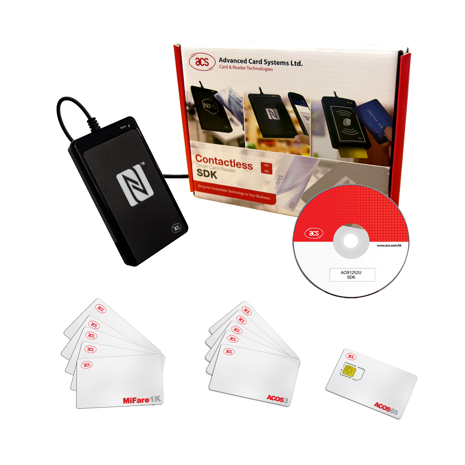 ACS ACS SDK-ACR1252U Software oder Lizenz für Konfiguration, Verwaltung oder Entwicklung, mit NFC