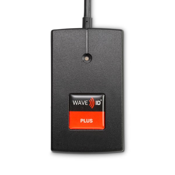 RF IDEAS RDR-80081AKU-AMZN | WAVE ID Plus Enroll V2 w/iCLASS SE&SEOS Amazon Black USB Reader