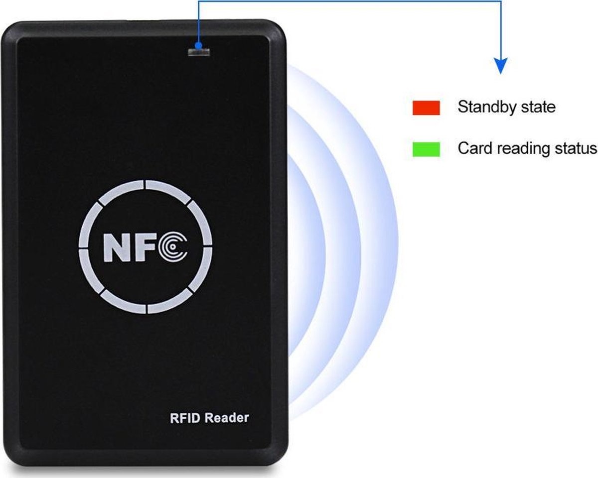 RISolutions RISolutions T5577 RFID/NFC-lezer voor het contactloos lezen van kaarten en tags, met USB en RFID