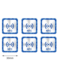 RISolutions NTAG 213 Sticker vierkant met NFC Markering