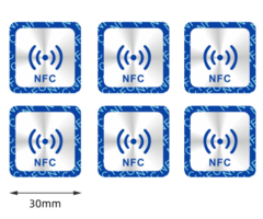 RISolutions NFC Ntag213 Tag NTAG 213 Metallic Label Badge Black paster