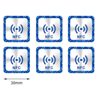 RISolutions NFC Ntag213 Tag NTAG 213 Metallic Label Badge Black paster