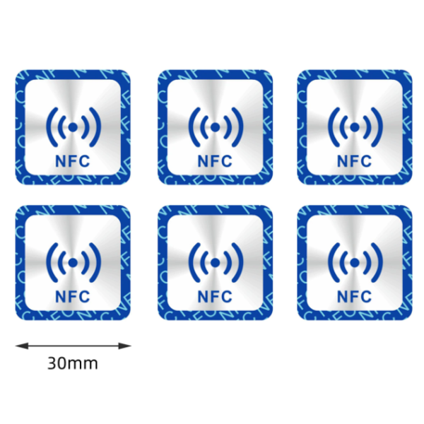 RISolutions NTAG 213 Sticker square with NFC Marking