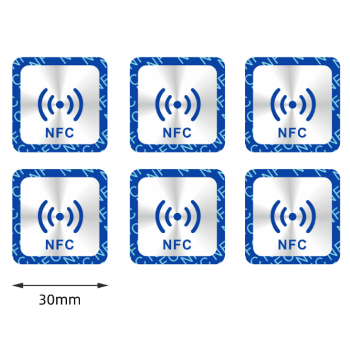 RISolutions NTAG 213 Sticker square with NFC Marking