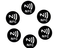 RISolutions NFC Ntag213 Tag NTAG 213 Metallic Label Badge Black paster
