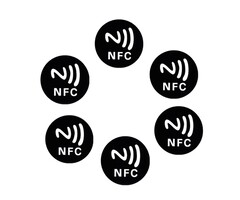 RISolutions NFC Ntag213 Tag NTAG 213 Metallic Label Badge Black paster