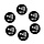 NFC Ntag213 Tag NTAG 213 Metallic Label Badge Black paster