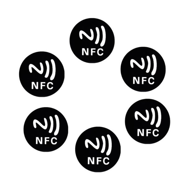 RISolutions NFC Ntag213 Tag NTAG 213 Metallic Label Badge Black paster