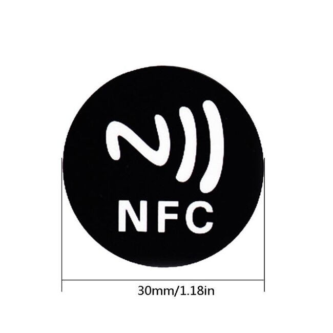RISolutions NFC Ntag213 Tag NTAG 213 Metallic Label Badge Black paster