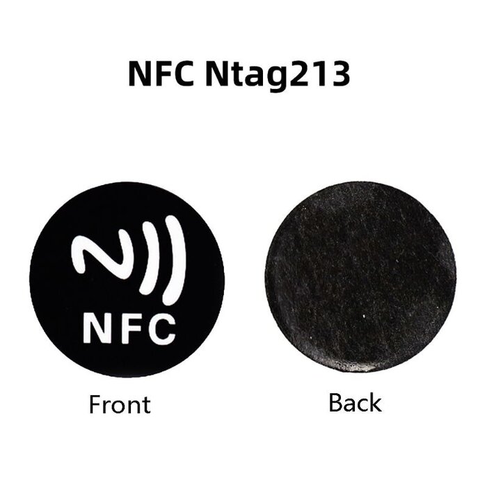 RISolutions NFC Ntag213 Tag NTAG 213 Metallic Label Badge Black paster
