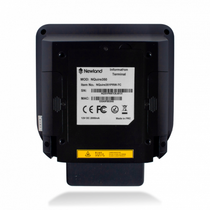Newland NLS-NQUIRE351PRW-7C Newland NQuire 350, Power over Ethernet, NFC, 2D, Projected Capacitive, USB, BT, Ethernet, WLAN, Android