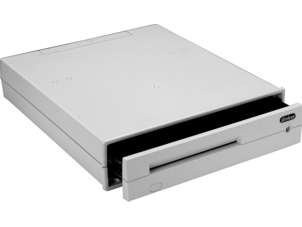 ANKER Anclaje UCD, gris claro, Tiene apertura frontal y mide 385 x 95 x 435 mm, Este es un cajón portamonedas Anker UCD en gris claro