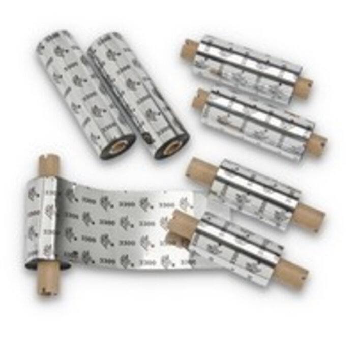 Zebra 03300GS06407 Zebra ZipShip 3300, Nastro trasportatore termico, cera/resina, 64 mm