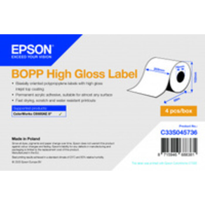 EPSON Rollo de etiquetas sintéticas Epson, 203 mm