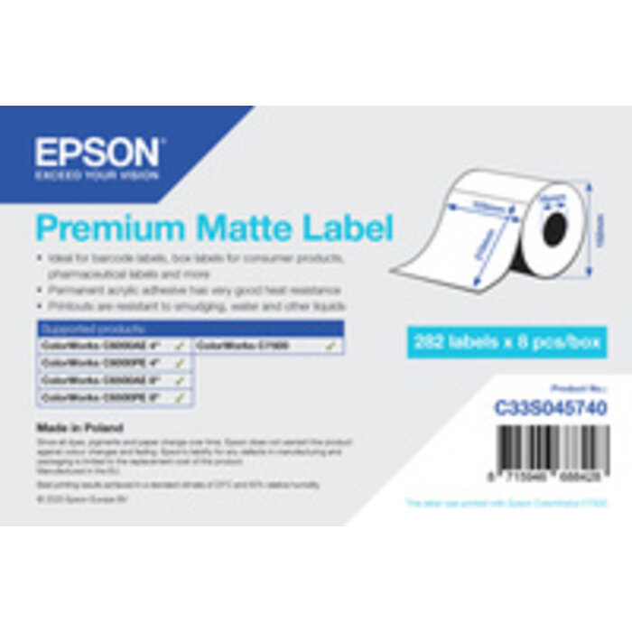 EPSON Epson label roll, normal paper, 105x210mm, premium matt coated