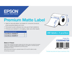 EPSON C33S045738 Epson Rotolo etichette, Carta normale, 210x297mm