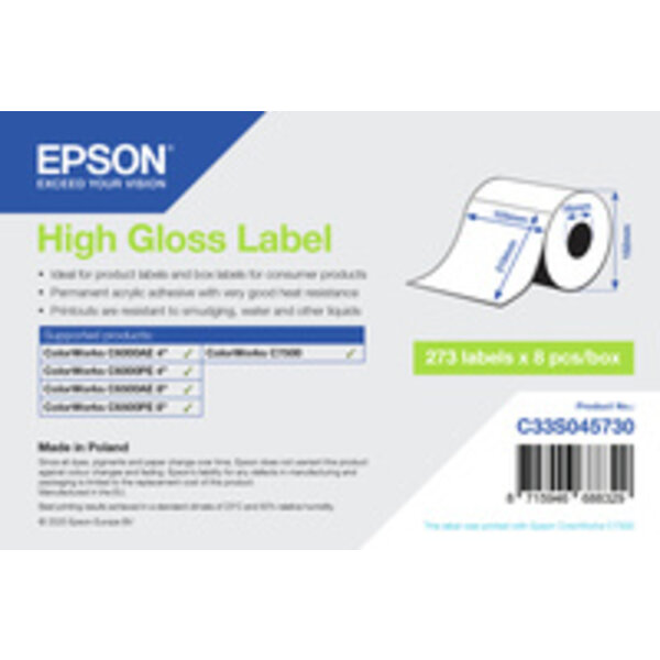 EPSON C33S045730 Epson rouleau d'étiquettes, papier normal, 105x210mm