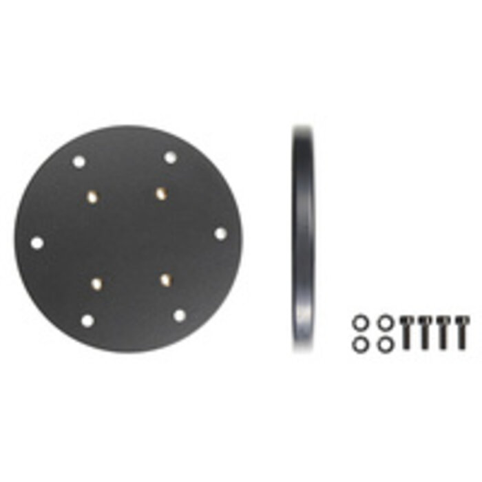 BRODIT Placa de montaje Brodit, redonda, 100 mm, Placa de montaje Brodit redonda de 100 mm para pedestal