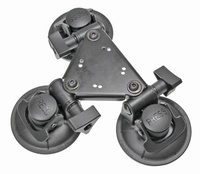 BRODIT Brodit tripple suction mount, 2 x AMPS holes