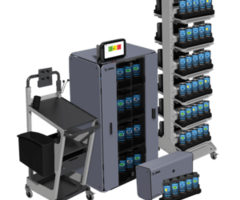 Zebra Armario inteligente Zebra, grande, versión desmontada | CS-CAB-4-FLTPK-B-EMEA