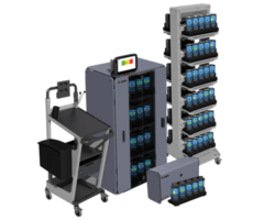 Zebra Armario inteligente Zebra, grande, versión desmontada | CS-CAB-4-FLTPK-B-EMEA