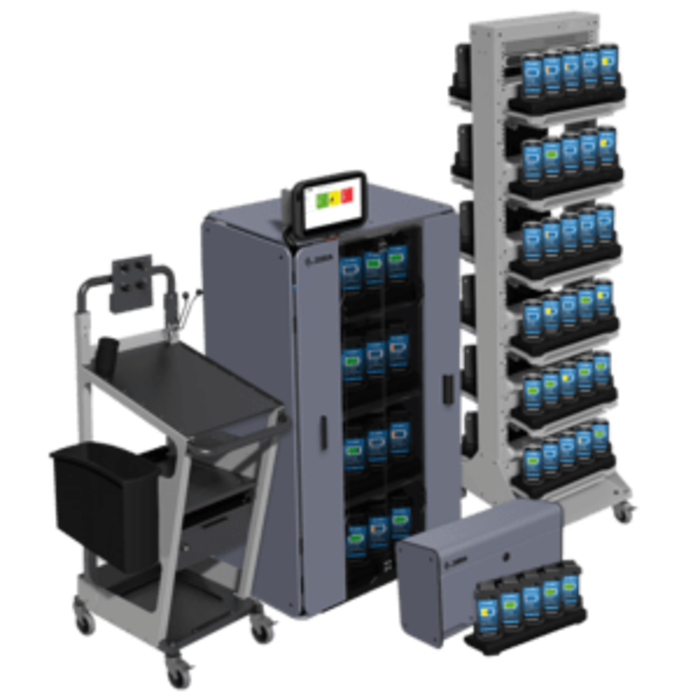 Zebra Armario inteligente Zebra, grande, versión desmontada | CS-CAB-4-FLTPK-B-EMEA