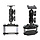 215978 Brodit Sockelhalterung für Gabelstapler, L: 140 mm, B: 72 mm - Gabelstapler Halterung Lite, Länge: 140 mm