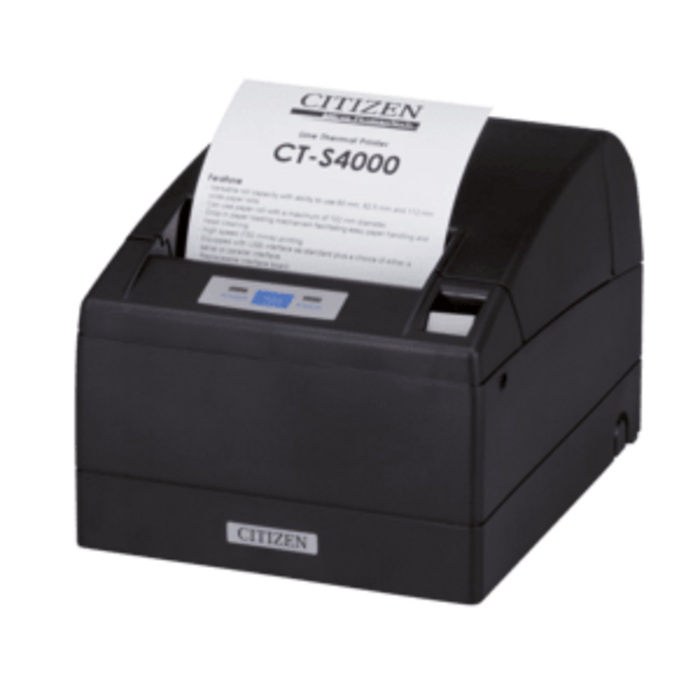 CITIZEN Citizen CT-S4000/L, USB, LPT, 8 dots/mm (203 dpi), cutter, zwart | CTS4000PAELBK