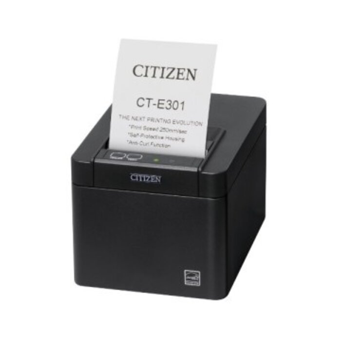 CITIZEN CTE301XXEBX CT-E301, USB, 8 punti /mm (203dpi), Cutter, nero