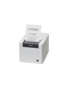 CITIZEN CTE301X3EWX CT-E301, USB, RS232, Ethernet, 8 pts/mm (203 dpi), massicot, blanc