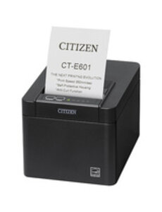 CITIZEN Citizen CT-E601, USB, USB Host, BT, 8 dots/mm (203 dpi), cutter, zwart | CTE601XTEBX